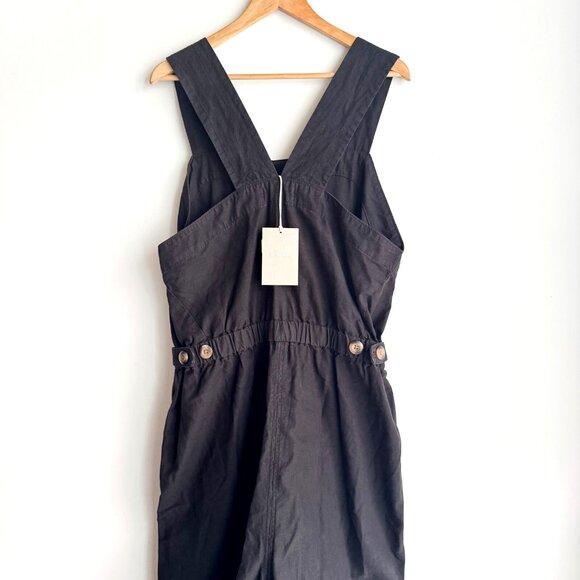 Everlane The Fatigue  Apron  Black Classic Jumpsuit 14 - Picture 4 of 6